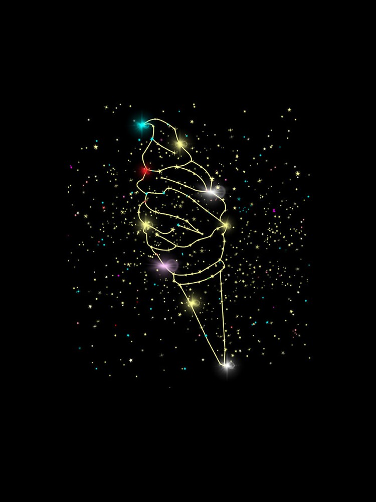 Aperçu 4 sur 4. Coque iPhone avec l'œuvre Ice Cream Shaped Constellation Ice Cream Constellation Gear créée et vendue par DynamicDesign.