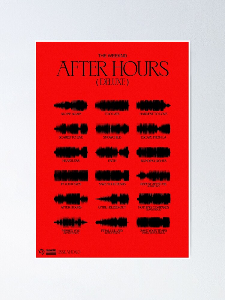 After Hours Deluxe Poster Poster for Sale by thedawnfmxo