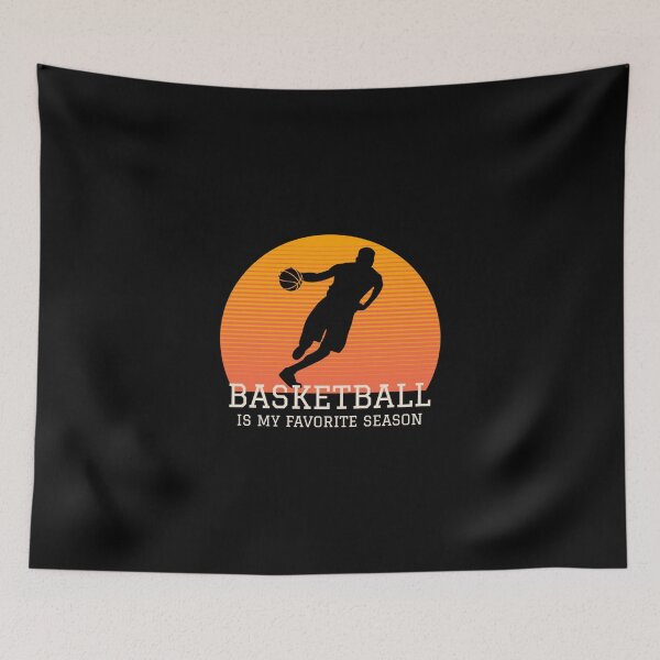 Item preview, Basketball Is My Favorite Season Retro Sunset Player Essential T-Shirt designed and sold by heajosephgi3.