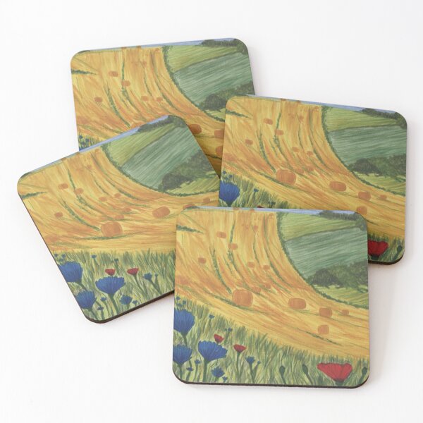 Item preview, Wheatfield with Flowers designed and sold by raythompsonart.