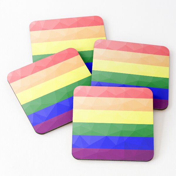 Item preview, LGBT flag rainbow lines geometric mesh pattern designed and sold by PLdesign.