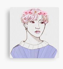 Flower crown Jimin Canvas Print