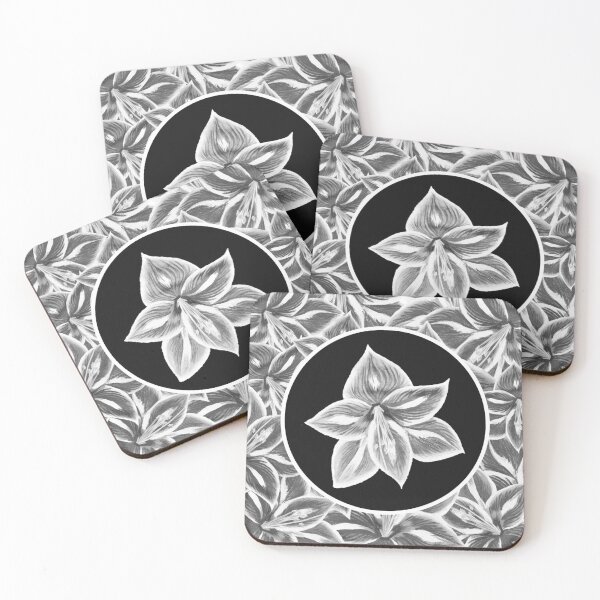 Item preview, Amaryllis black and white seamless pattern designed and sold by AleFairyland.