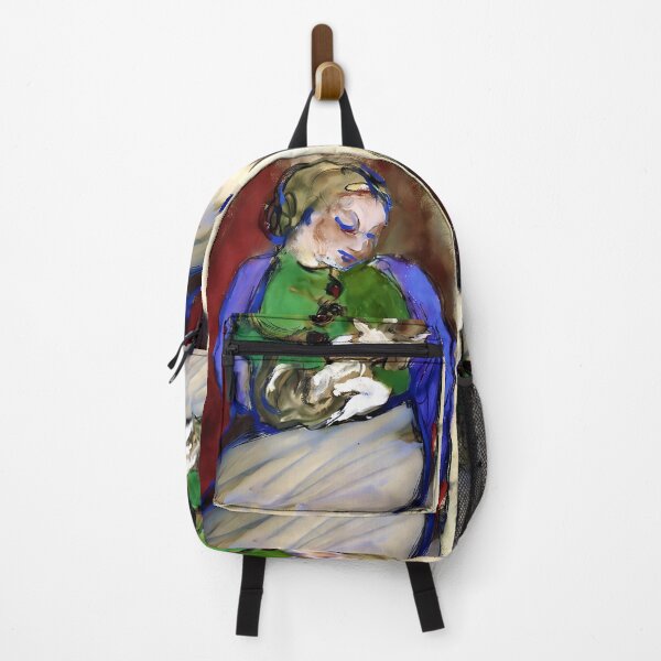 Item preview, Girl with Cat by Franz Marc designed and sold by WonderweissStudio.
