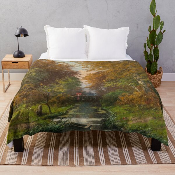 Item preview, Henri Gogarten Young woman with a parasol on a forest bridge designed and sold by TeeARTHY.