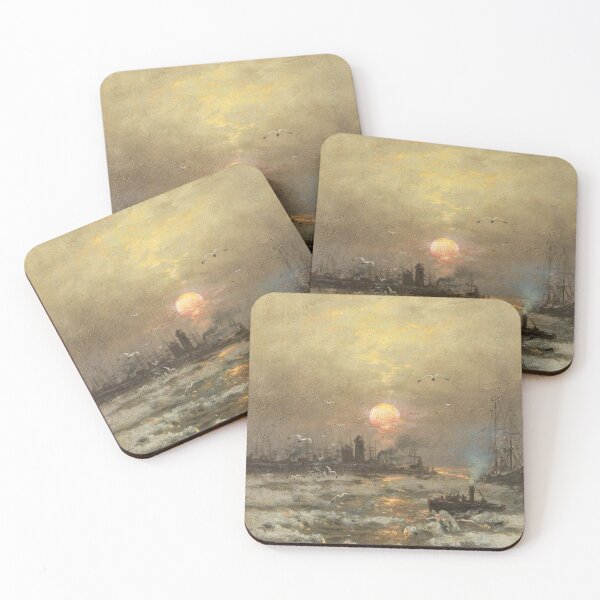 Item preview, Heinrich Gogarten Hafenansicht ,harbor view ,german painter ,heinrich 1850 ,winter designed and sold by TeeARTHY.