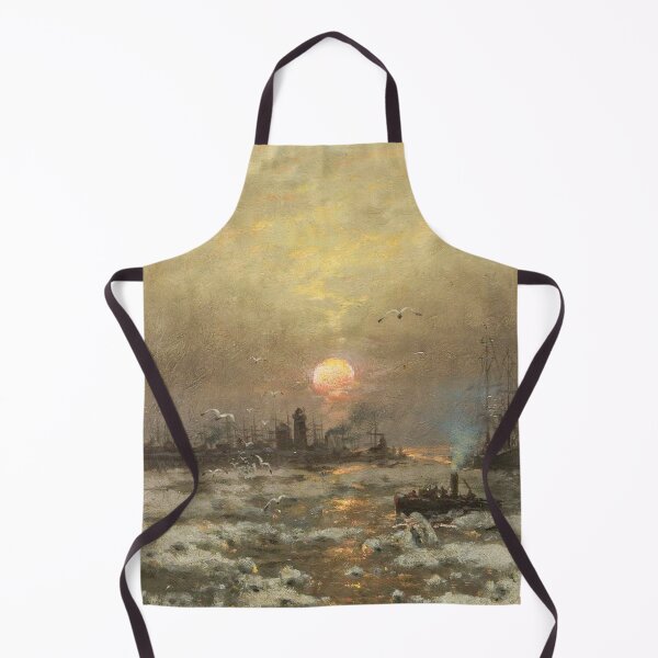 Item preview, Heinrich Gogarten Hafenansicht ,harbor view ,german painter ,heinrich 1850 ,winter designed and sold by TeeARTHY.