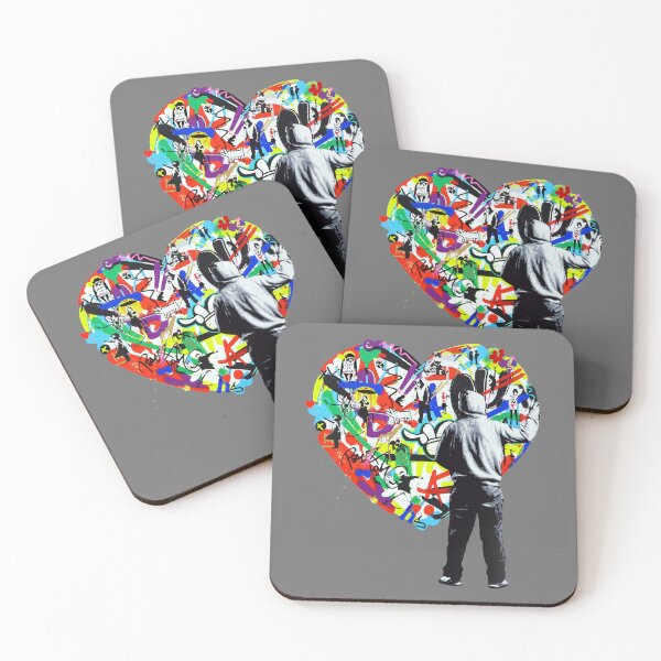 Item preview, Street Art Love Banksy Heart designed and sold by WE-ARE-BANKSY.