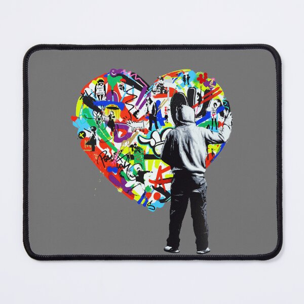 Item preview, Street Art Love Banksy Heart designed and sold by WE-ARE-BANKSY.