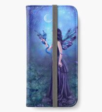 Schillernde Fee & Drache iPhone Flip-Case/Hülle/Klebefolie