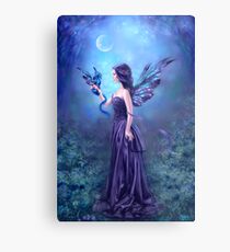 Iridescent Fairy & Dragon Metal Print