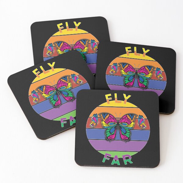 Item preview, Butterfly Sunset Fly Far-Inspirational Quote designed and sold by 69Designs-MP.