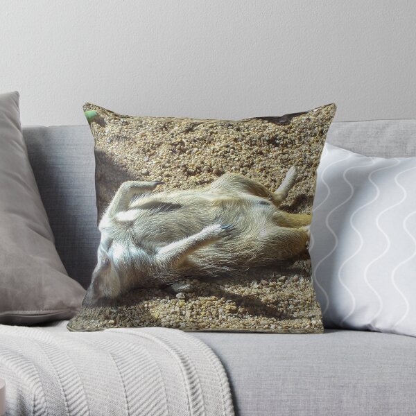 Meercat Reclining Throw Pillow