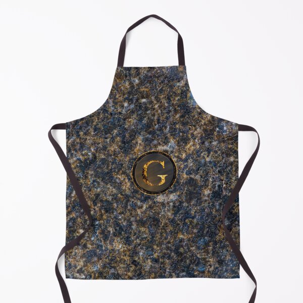 Item preview, Monogram Initial Golden Letter G Dark Blue Marble Pattern designed and sold by MintaApparel.