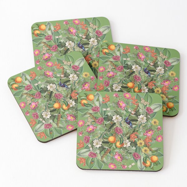 Item preview, Lush Vintage Garden with Bird, Butterfly, & Fruit designed and sold by Trish Dish.