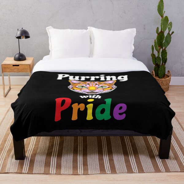 Item preview, Purring With Gay Pride LGBTQIA Lesbian Transgender Queer Cat designed and sold by shywolf42.