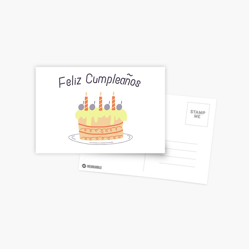 "Spanische Glückwunschkarte zum Geburtstag mit Text in spanischer