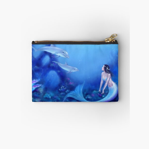 Item preview, Ultramarine Mermaid & Dolphins designed and sold by silverstars.