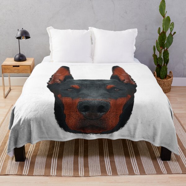 Artikelvorschau, Dobermanngesicht Leinwand optik, Hunde Fan shirts entworfen und verkauft von Kirei-Lily.