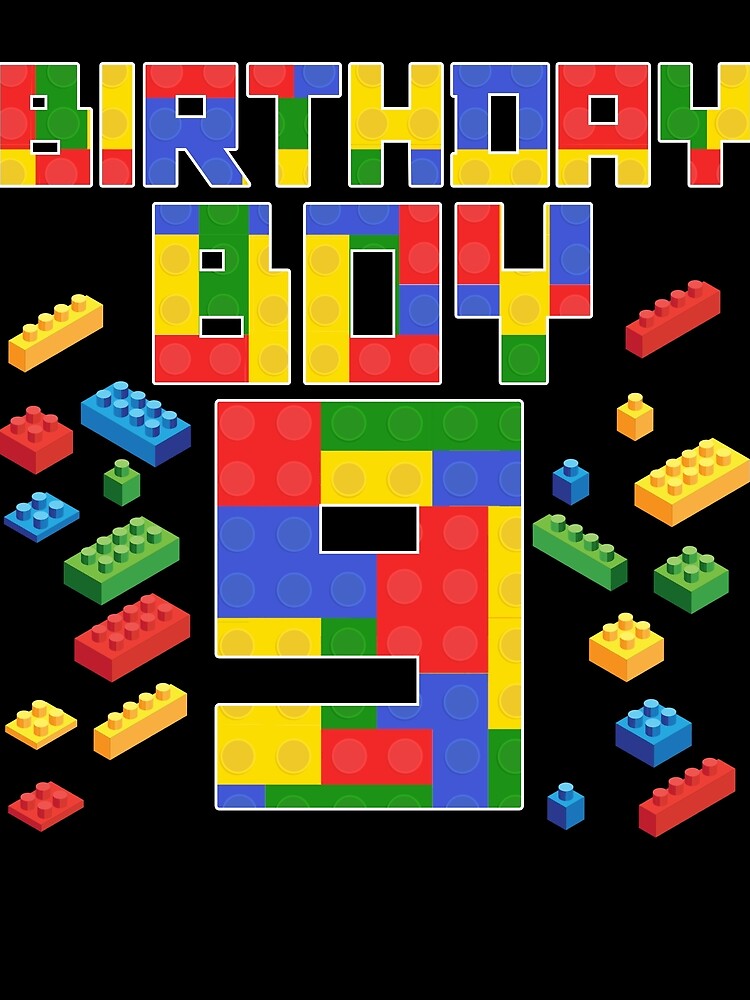 Thumbnail 3 von 3, Tuch, Kid 9th Birthday Boy Master Builder 9 Year Old Block Builder Gear designt und verkauft von DynamicDesign.