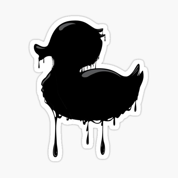 rubber duck oil Sticker