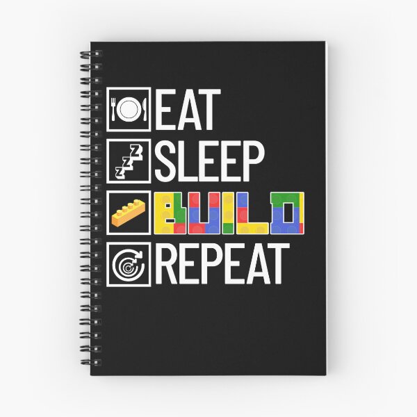 Item preview, Eat Sleep Build Repeat Blocks Brick Builder Master Builder Gear designed and sold by DynamicDesign.