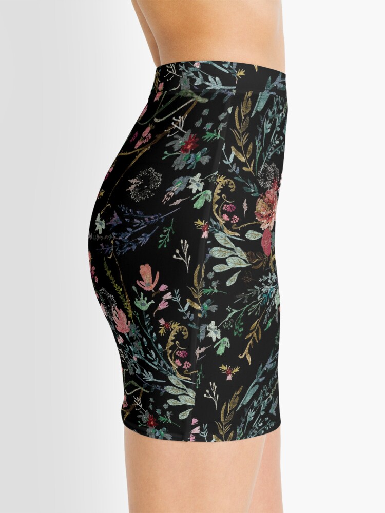 Discover Midnight Floral Mini Skirt