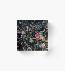 Midnight Floral Acrylic Block