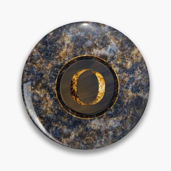 Item preview, Monogram Initial Golden Letter O Dark Blue Marble Pattern designed and sold by MintaApparel.