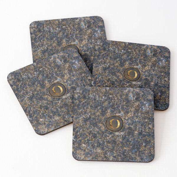 Item preview, Monogram Initial Golden Letter O Dark Blue Marble Pattern designed and sold by MintaApparel.