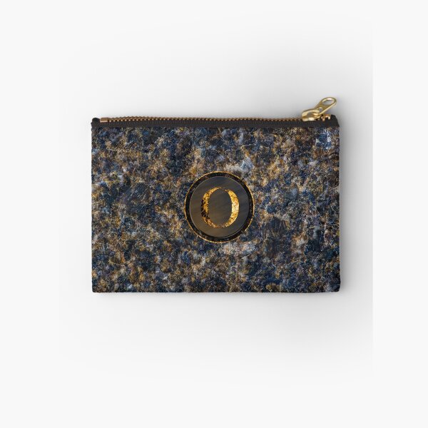 Item preview, Monogram Initial Golden Letter O Dark Blue Marble Pattern designed and sold by MintaApparel.