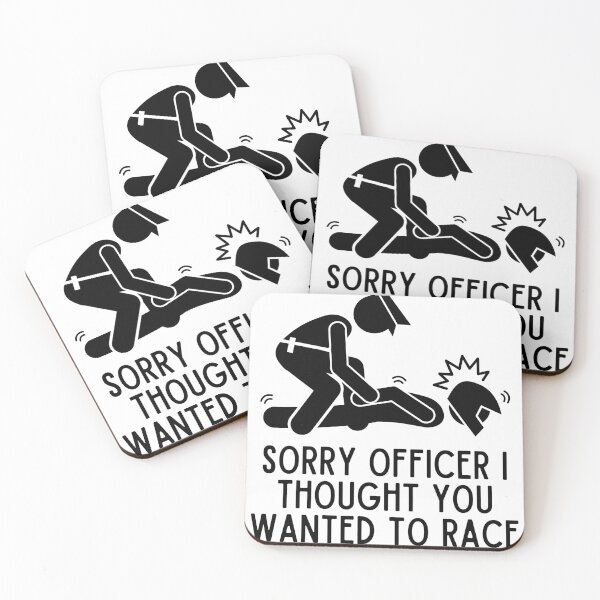 Item preview, Sorry officer I thought you wanted to Race | Funny Motorcycle, Cool Helmet Stickers And Bikers Gift designed and sold by thesmokeydogs.