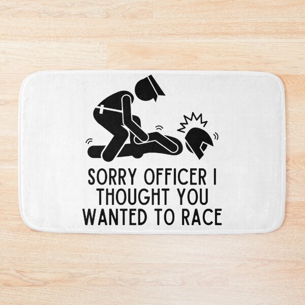 Item preview, Sorry officer I thought you wanted to Race | Funny Motorcycle, Cool Helmet Stickers And Bikers Gift designed and sold by thesmokeydogs.