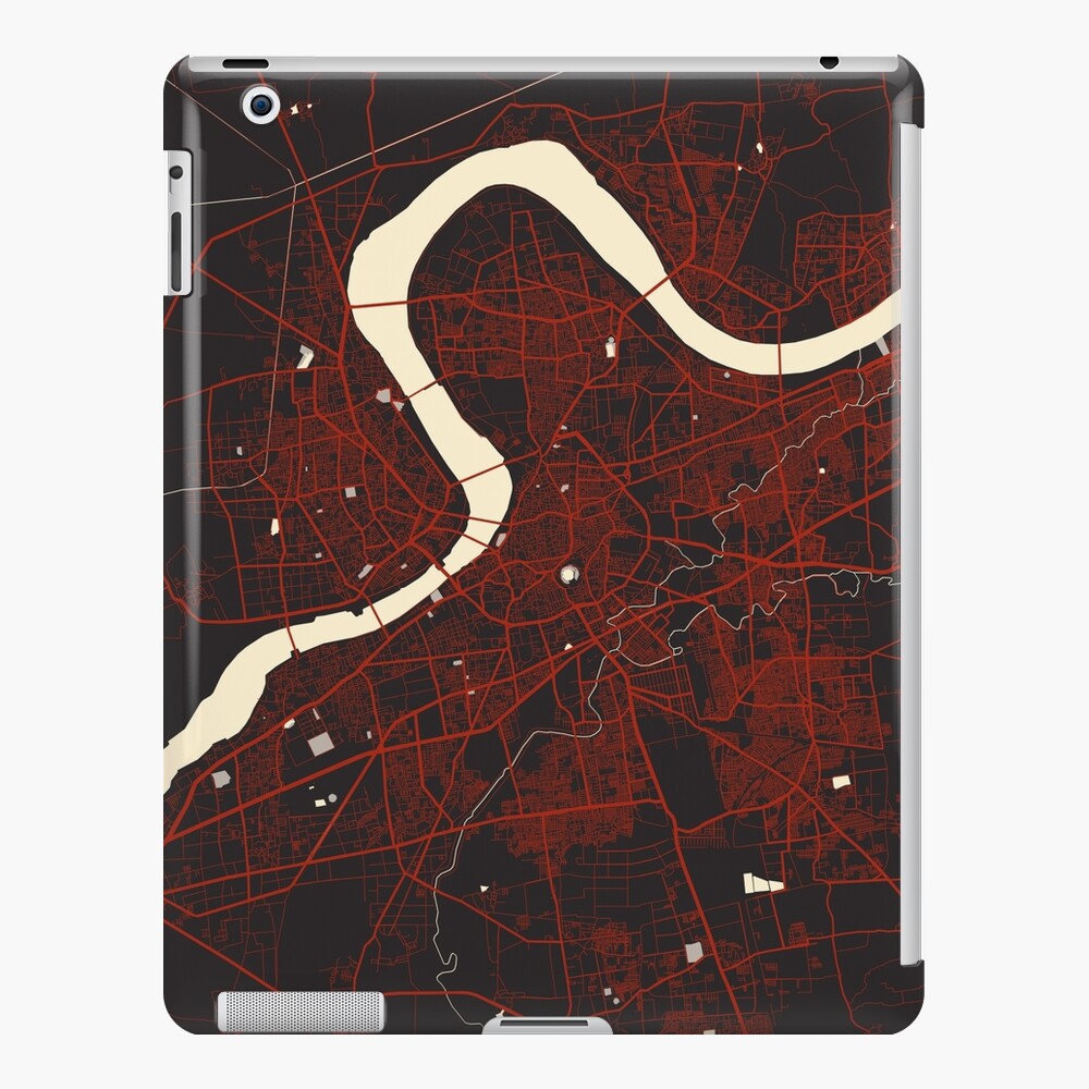 surat-city-map-of-gujarat-india-vector-ipad-case-skin-for-sale