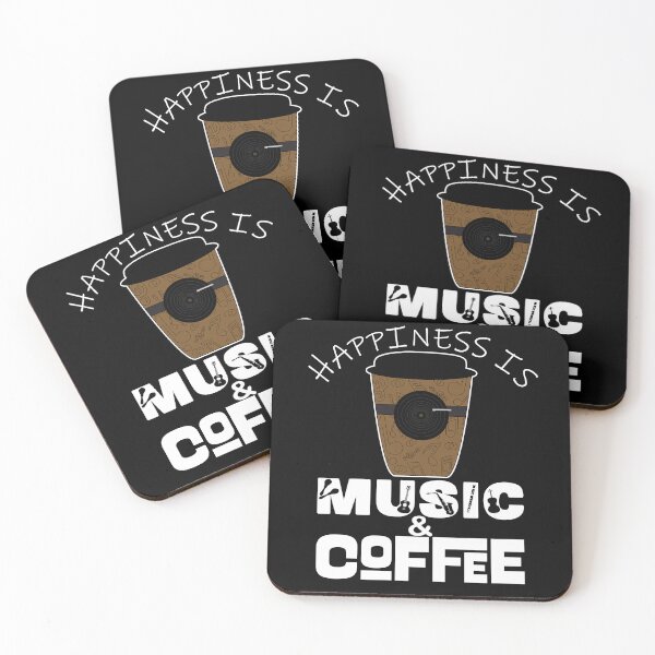 Item preview, Music and Coffee, Happiness Is Music and Coffee, Coffee Gifts, Music Gifts designed and sold by mamahellfire31.