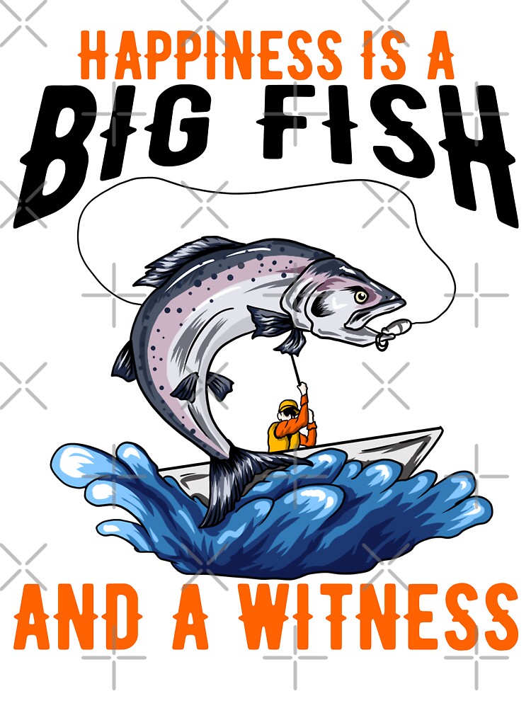 Happiness is A Big Fish & A Witness Funny Bass Fishing Lover Kids T-Shirt  for Sale by sayemhossain