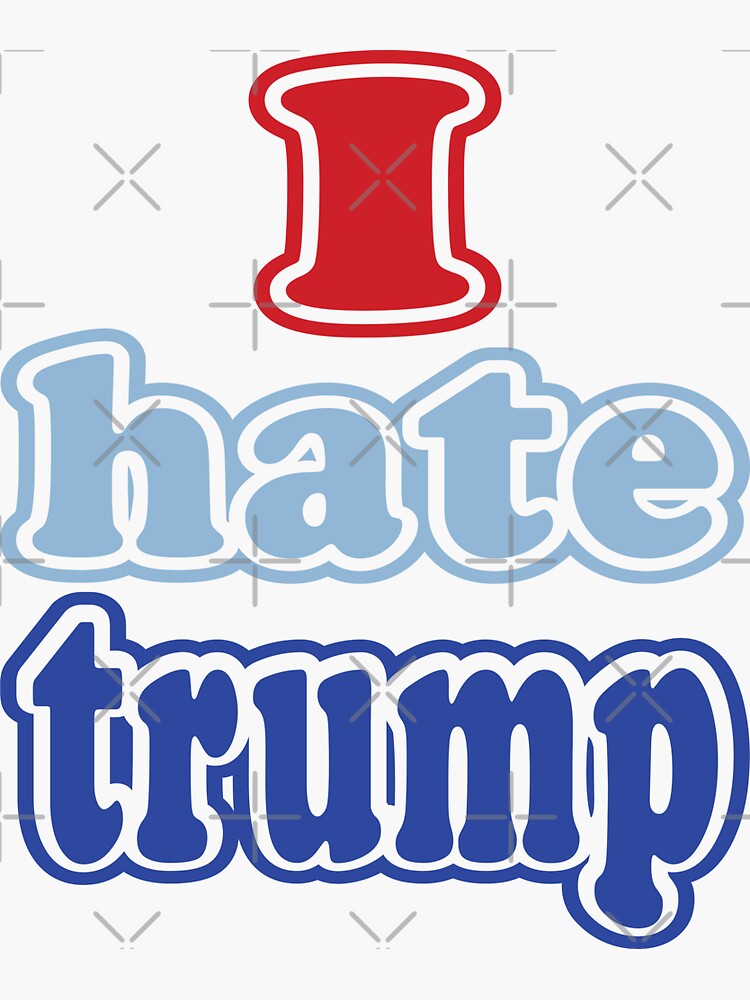 Thumbnail 3 of 3, Sticker, I hate trump designed and sold by EthosWear.
