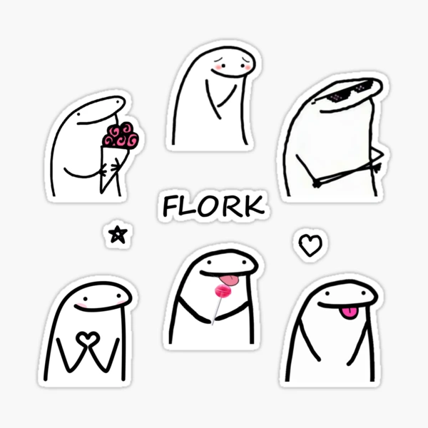 Flork in love meme pack, bundle Art Board Print for Sale by LatinoPower