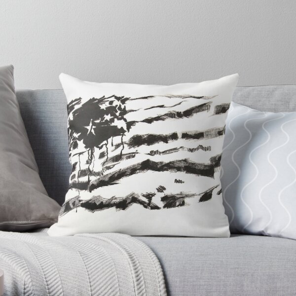 My Flag Weeps Throw Pillow