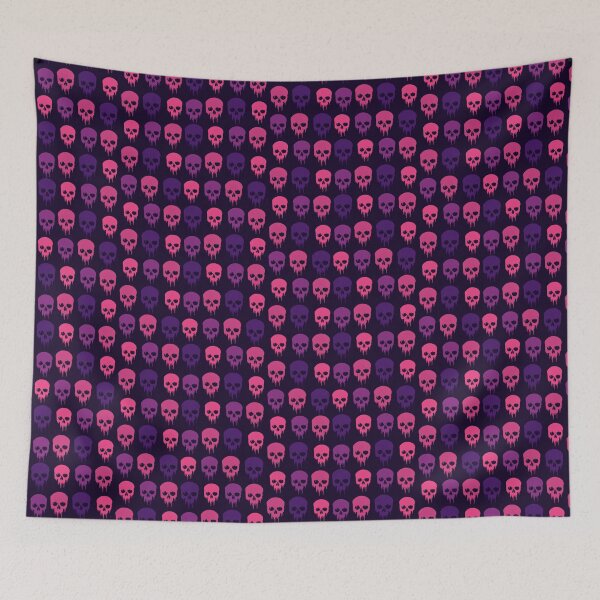 Item preview, Pink and Purple Skulls - Cute Goth Skull Pattern designed and sold by TheEndlessStore.