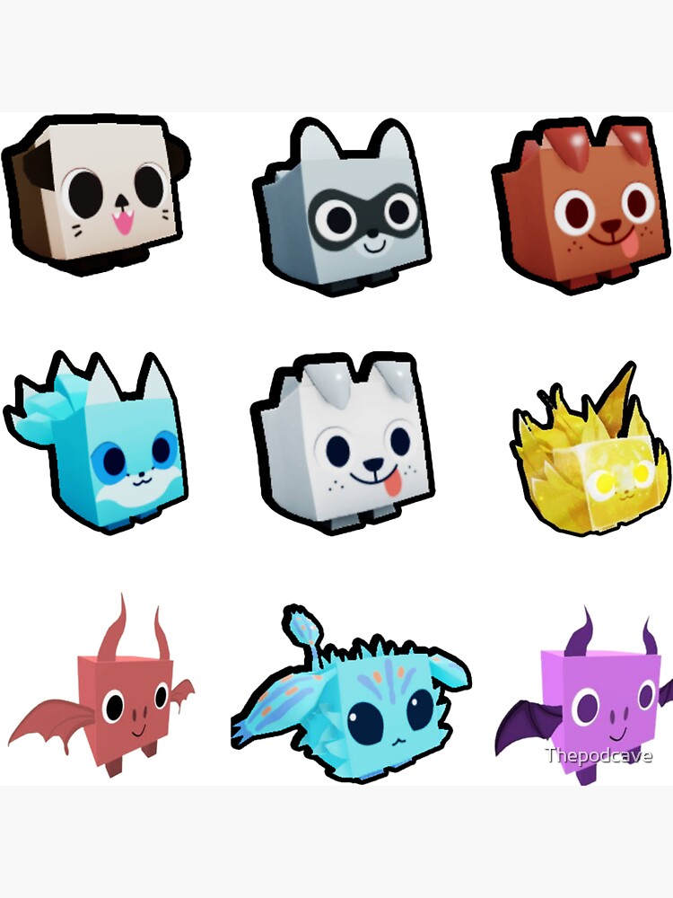 "pet simulator x codes 2022" Sticker for Sale by Thepodcave Redbubble