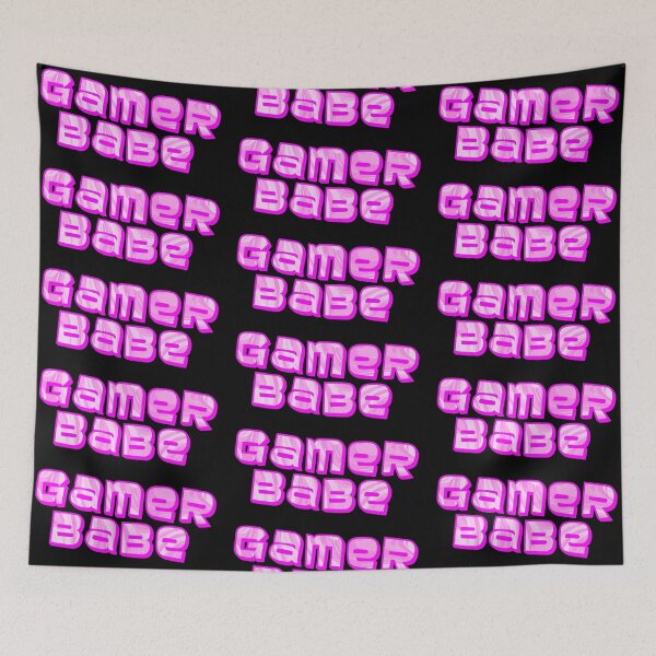 Item preview, Glamorous Pink "Gamer Babe" Text Design designed and sold by BunchOfWords.