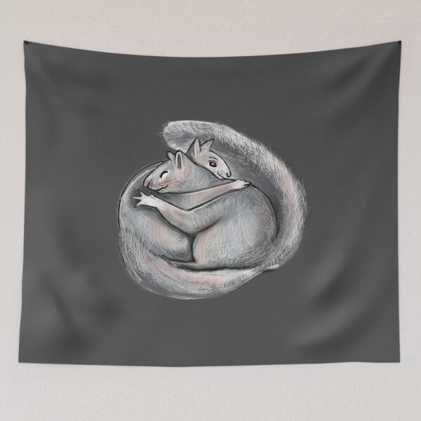 Item preview, Gray Squirrel Hug  designed and sold by SurlyAmy.