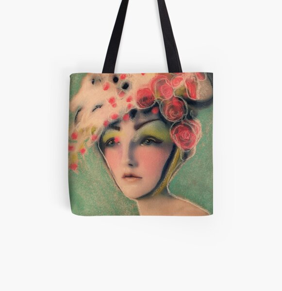 Flowered Milinery All Over Print Tote Bag