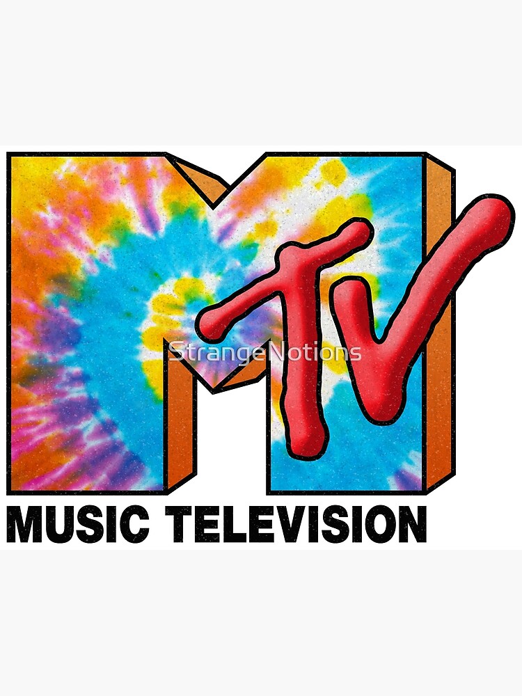 Colorful Mtv Music Television Classic 80s Logo Tie Dye Poster For