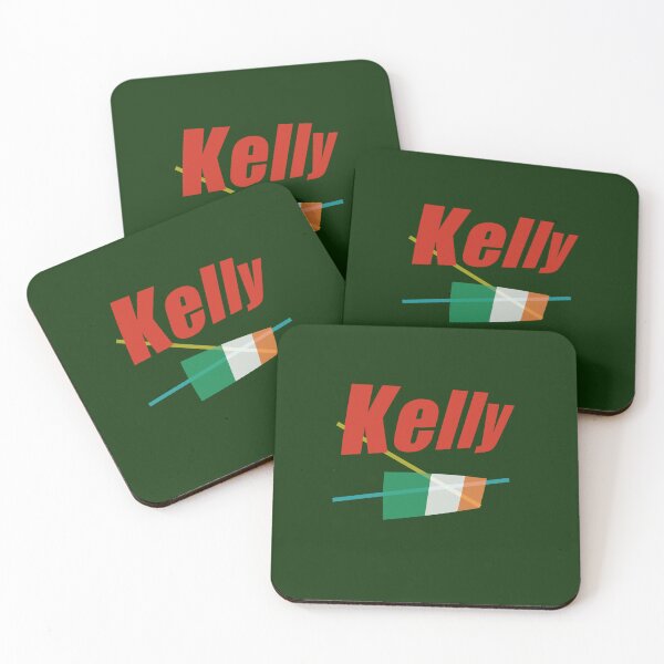 Item preview, Kelly surname with Irish flag abstract design designed and sold by lobodelnoir.