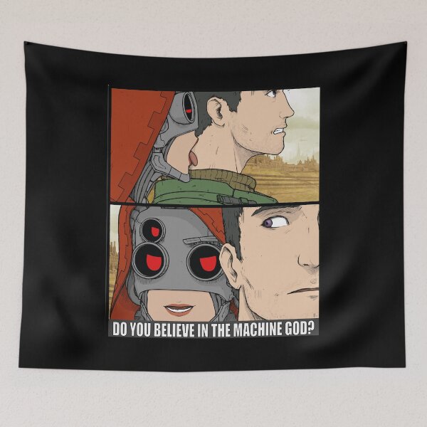 Item preview, "Do You Believe In The Machine God?" Admech TechPriestess Print designed and sold by ToplineDesigns.