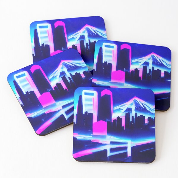 Item preview, Retrofuturistic Skyline designed and sold by AM FineArtPrints.