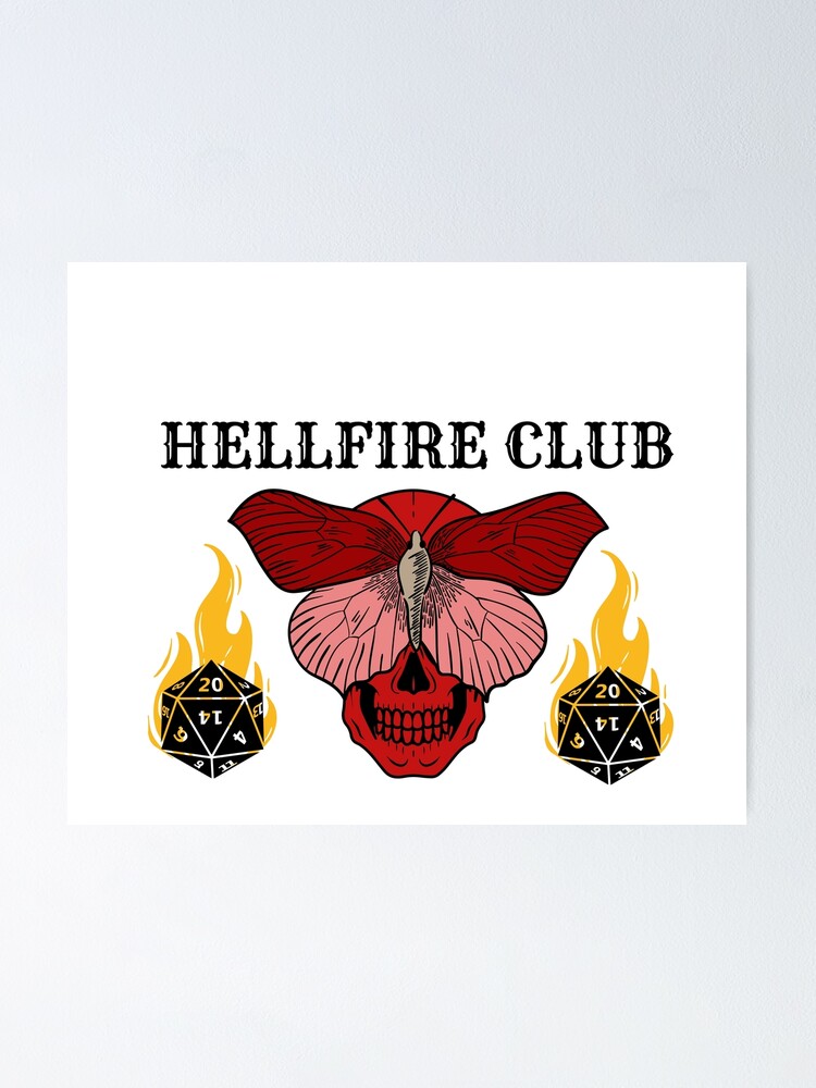 "HELLFIRE CLUB red skullbutterfly" Poster for Sale by KSY Redbubble
