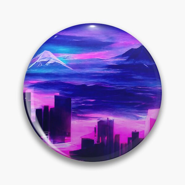 Item preview, Retrofuturistic Skyline designed and sold by AM FineArtPrints.